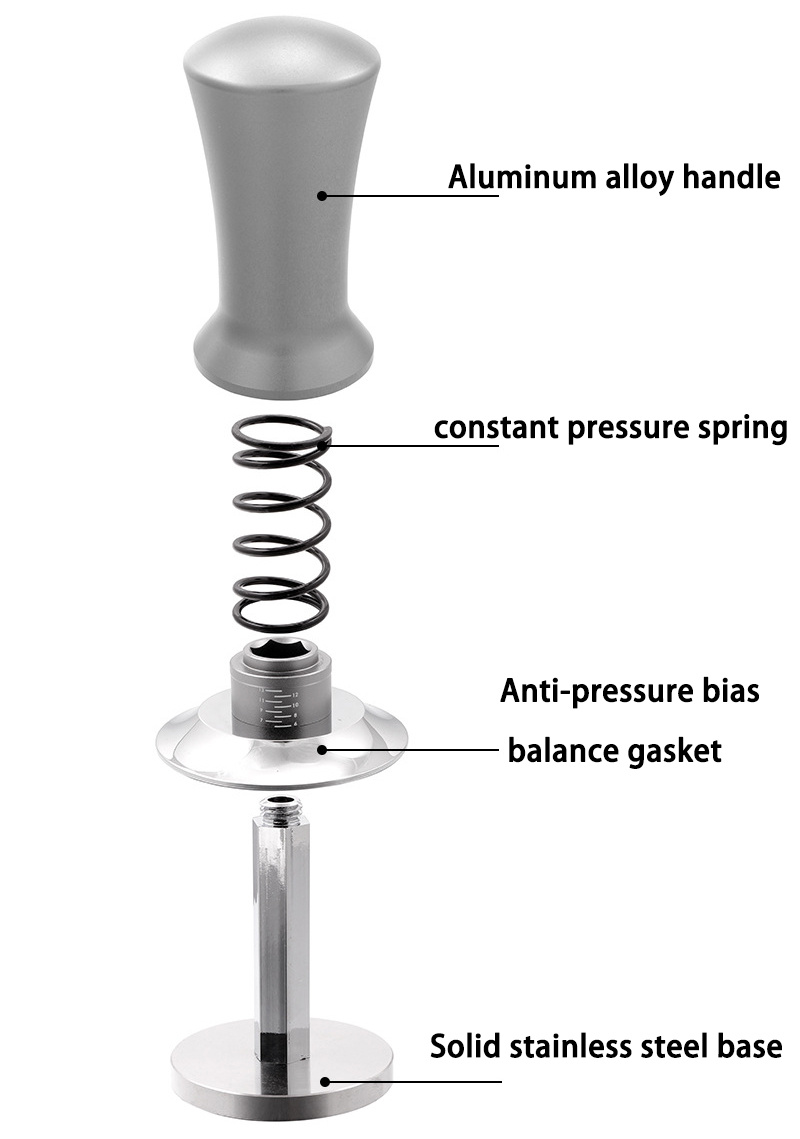 Stainless Steel Constant Pressure Coffee Tamper With Espresso Distributor  And Hammer Ideal For Baristas 51MM, 53MM And Espressors 58MM, Includes  Force Powder Hammer And Coffee Kreg Tools 230627 From Wai10, $28.02