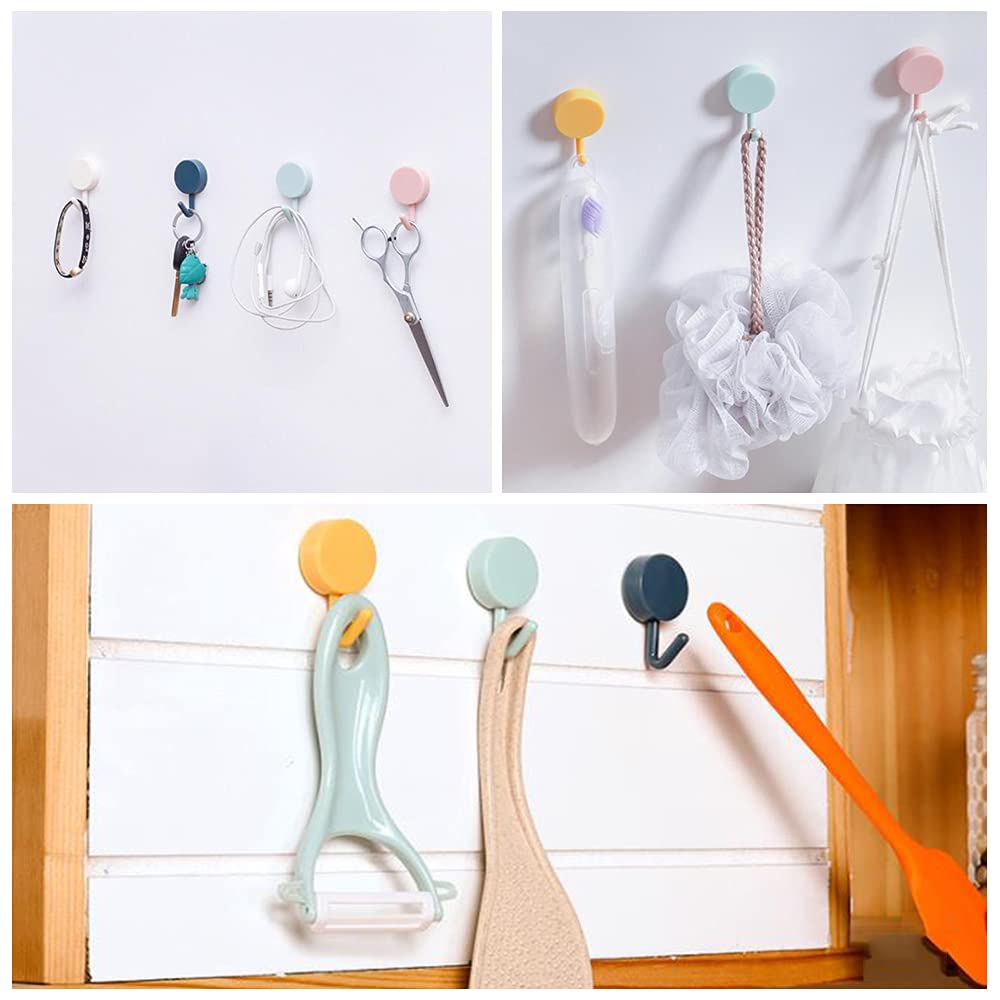 10pcs Self Adhesive Wall Hooks for Hats Keys Scarves Ties