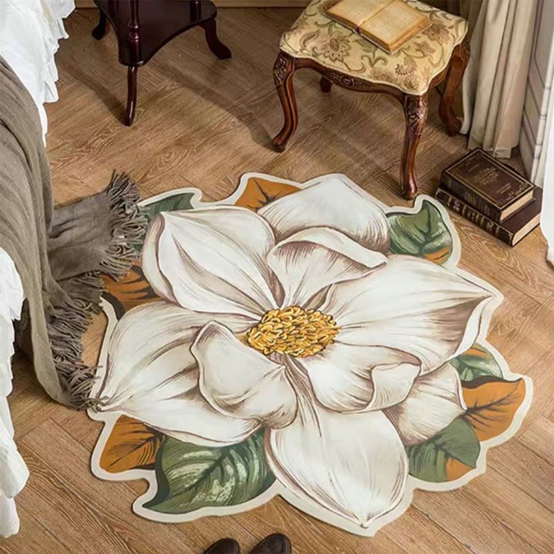 Floral Floor Cuttable 3D Mat Soft Rug Bedroom Door Washable Entryway Mat  Non Slip Pet Friendly Indoor Living Room Floor Carpet