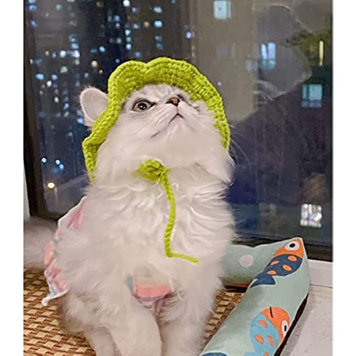 Cute Knitted Frog Shaped Pet For Cats Halloween Costume Kitten