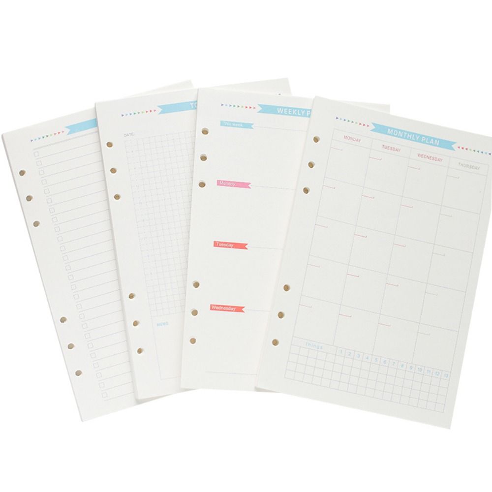 A5/A6 Loose Leaf Ring Binder Notebook Planner Weekly Monthly Diary