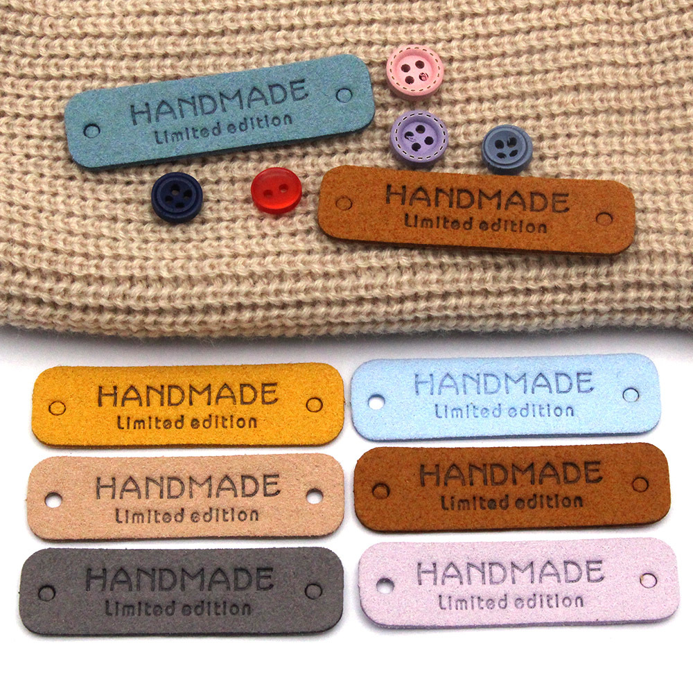 Handmade Leather Labels Tags For Crochet Accessories Folding - Temu