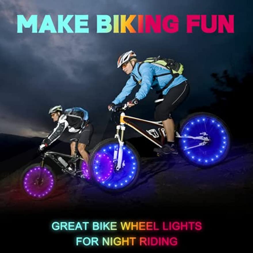BES-32276 - Bici - beselettronica - Luci LED Ruote della Bicicletta Raggi  RGB Coppia Verde Rosso Blu TEB0403