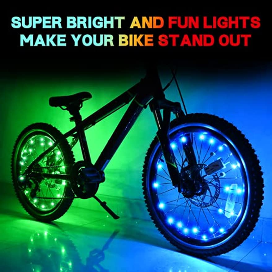 Luz LED De Neón Para Rueda De Bicicleta 3 Modos De Iluminación A Prueba De  Agua