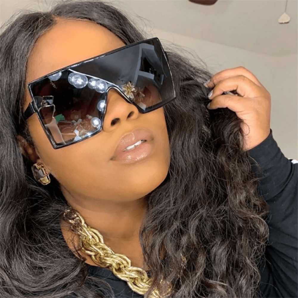 Oversized square 2025 mirror sunglasses