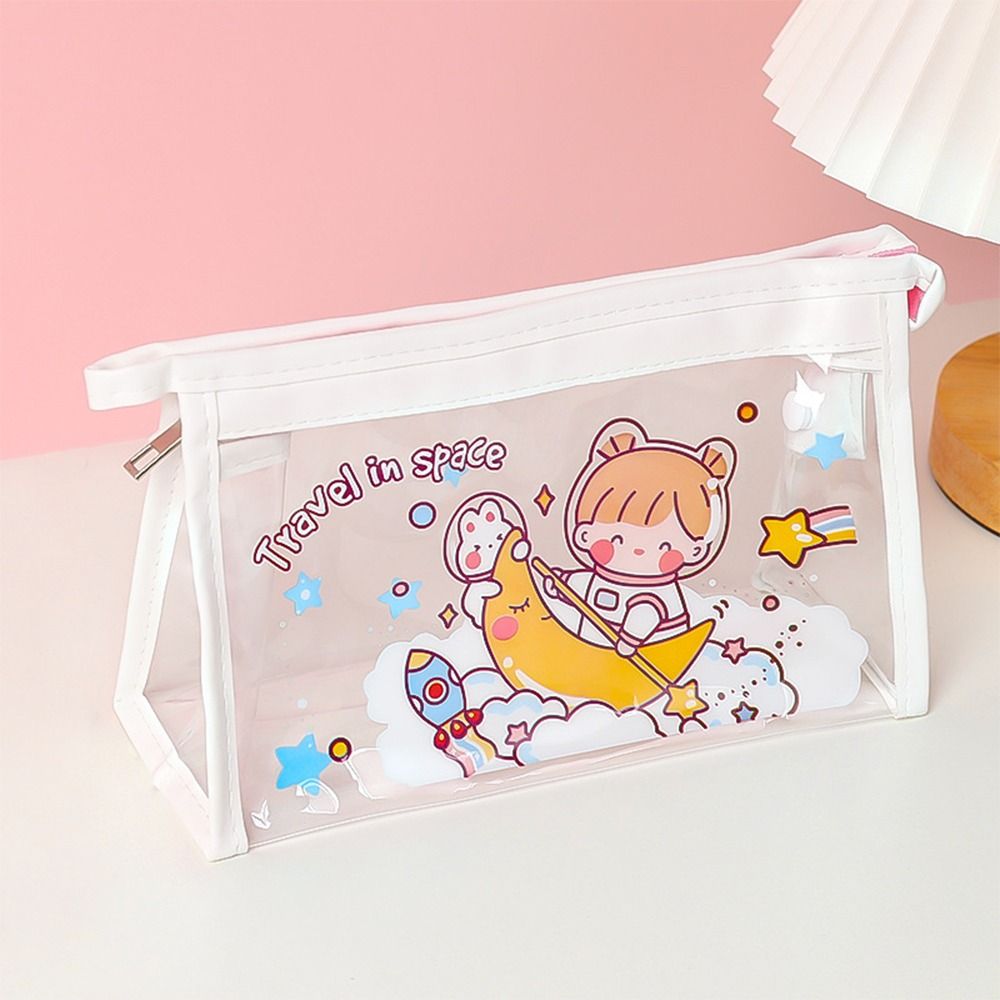 Kawaii Bunnies Clear Transparent Pencil Case  Clear pencil case, Pencil  case, Cute stationary school supplies