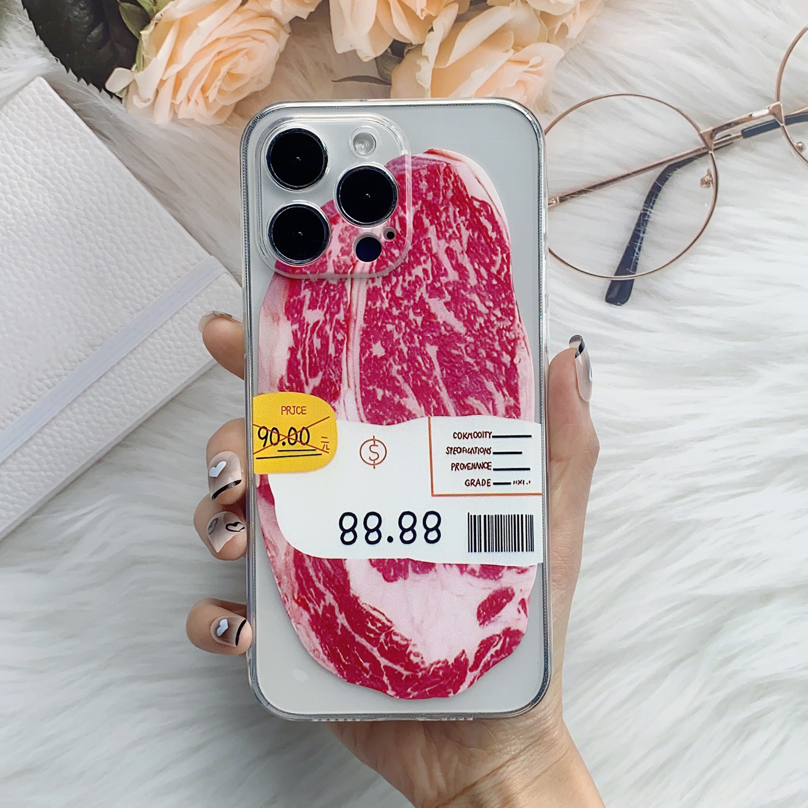Steak Phone Case 360 Degree Full Protection Lens Film - Temu