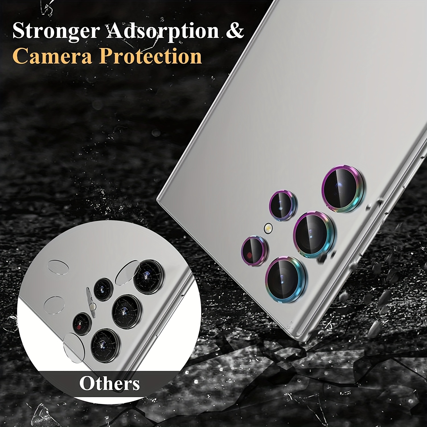 ESR for Samsung Galaxy S23 Ultra Camera Lens Protector, Scratch-Resistant  HD Clarity Ultra-Thin 9H Tempered Glass with Aluminum Edging, Individual