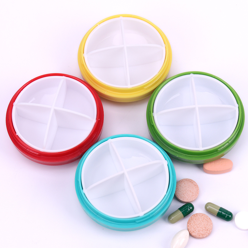 Pastillero pequeño organizador de medicamentos – Estuche portátil de  almacenamiento de medicamentos con compartimentos de 2 tamaños – Lindo  soporte