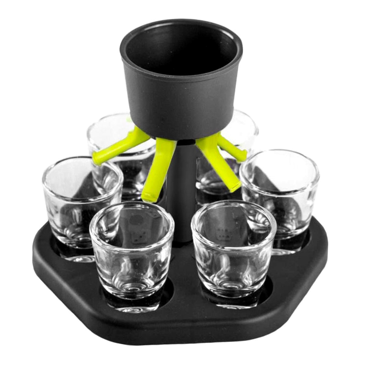 

1pc, 6 Dispenser And Holder, Multiple Shot Dispenser With 6 Drinking Glasses, Dispenser For Filling Liquids Dispenser For Outdoor Party And Bar, Party Supplies,