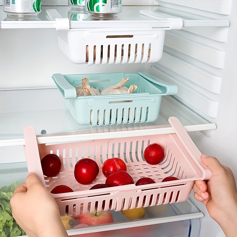 Retractable Tiered Fridge Organizer With Divider Shelf And - Temu