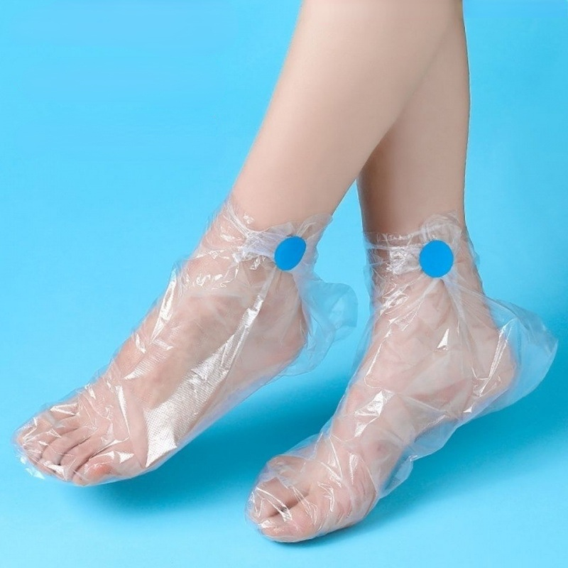 

100 Pcs Transparent Disposable Foot Bags, Detox Spa Covers, Pedicure, Prevent Infection Remove Chapped Foot Care Tools Bath Wipe