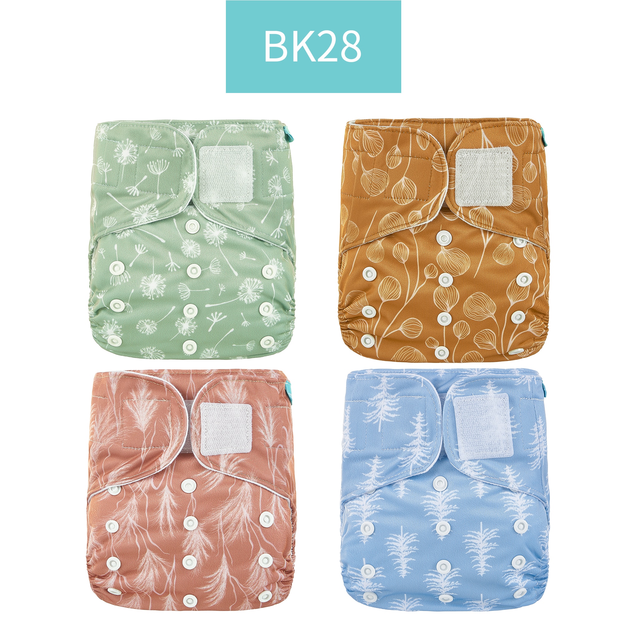 Pack of 3 Reusable Cloth Diapers with Fleece