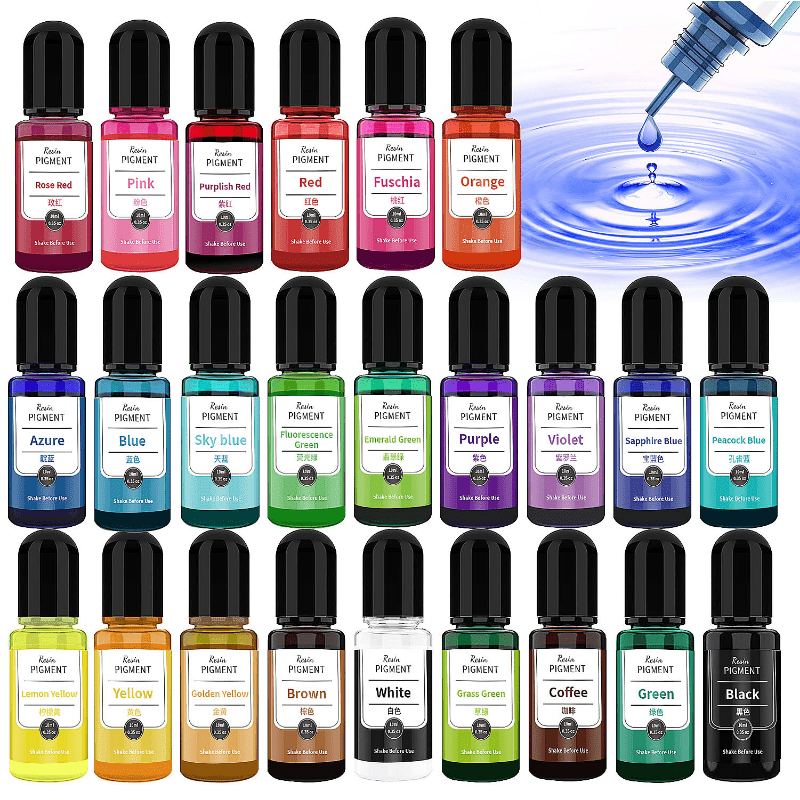 24 Vibrant Colors Of Alcohol Ink For Diy Jewelry Making With - Temu
