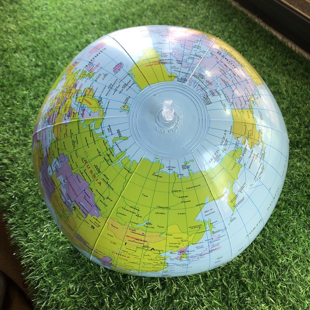  Inflatable Globe Blow Up Globe World Map Atlas Ball Earth Map  Blow Up Ball 40cm : Toys & Games