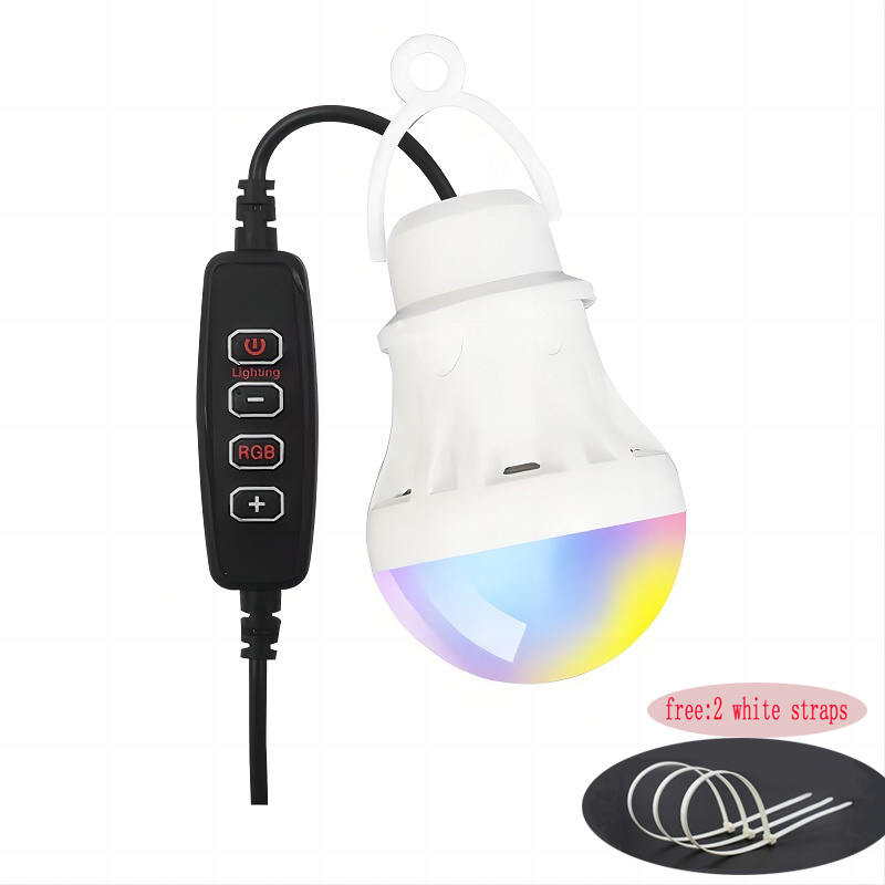 Led tent light outlet with remote control