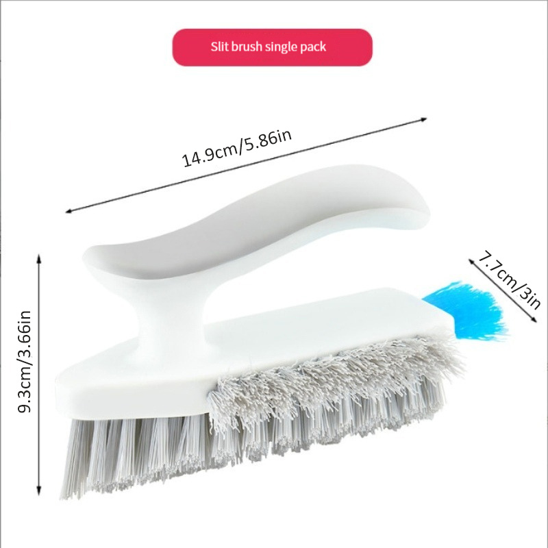 Hard Bristle Crevice Brush 2-in-1 Flexible Crevice Cleaning Brush Small  Long Slit Brush for