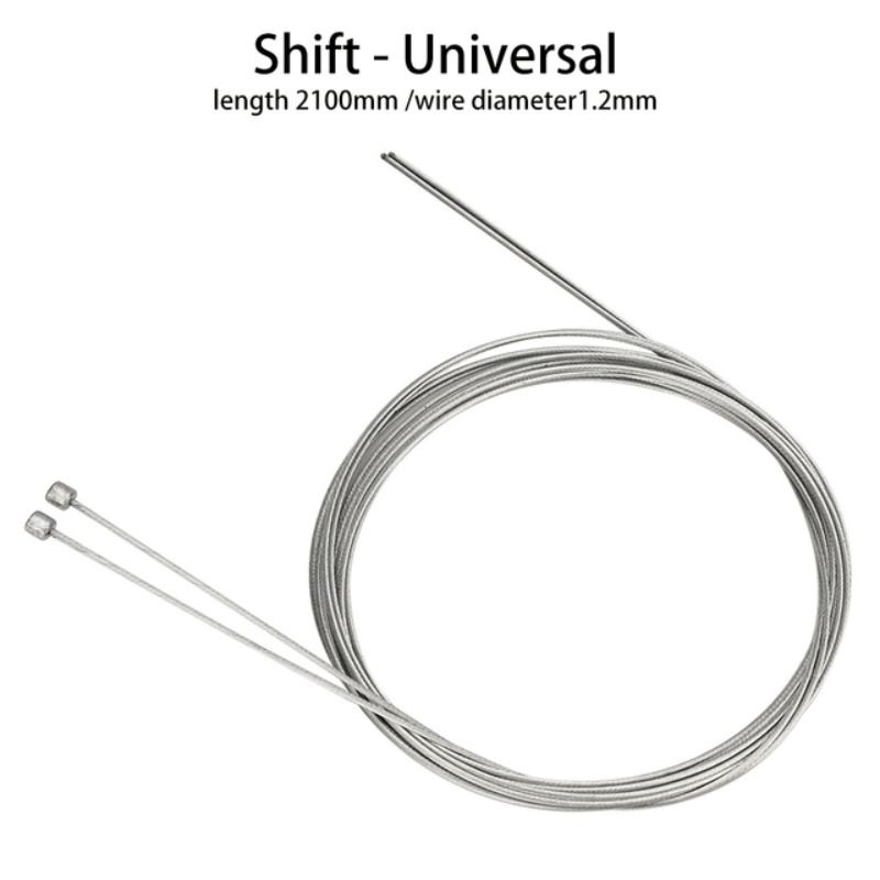 

2pcs Durable Stainless Steel Bicycle Shift Cables For Smooth And Precise Gear Changes - Ideal For Mountain And Road Bikes
