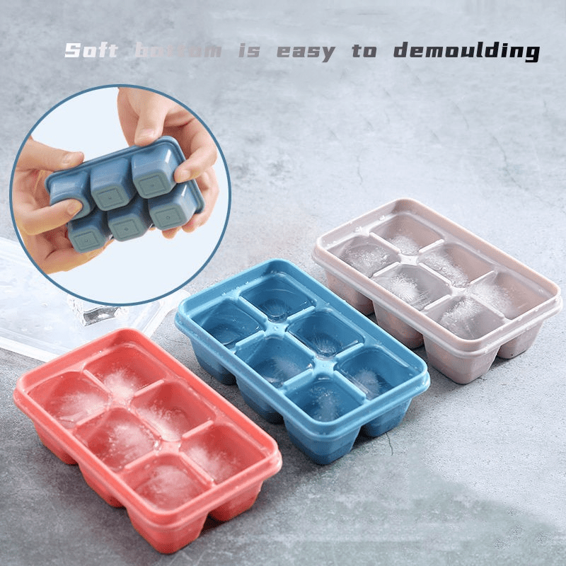 Silicone Ice Cube Maker Trays with Lids for Freezer Ice Cube Mold Drinks Whiskey  Cocktails Kitchen Tools Accessories Ice Mold