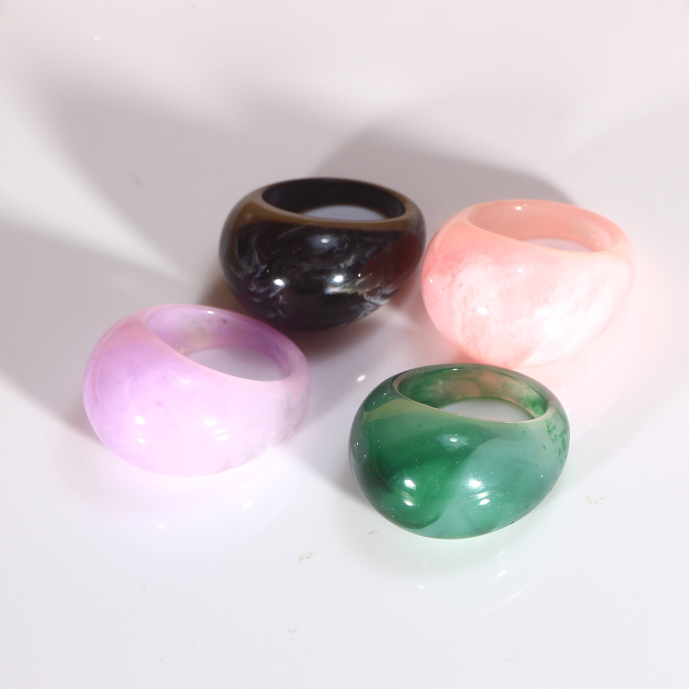 Resin Dome Ring Set