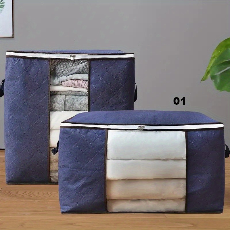 1pc Large Capacity Storage Bag For Clothes, Blankets, Etc, Foldable And  Portable, Home Organization