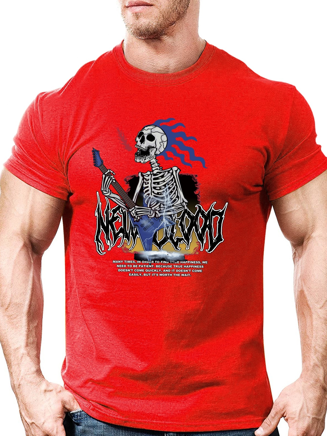 camiseta cómoda hombres estampado esqueleto elegante Temu Uruguay