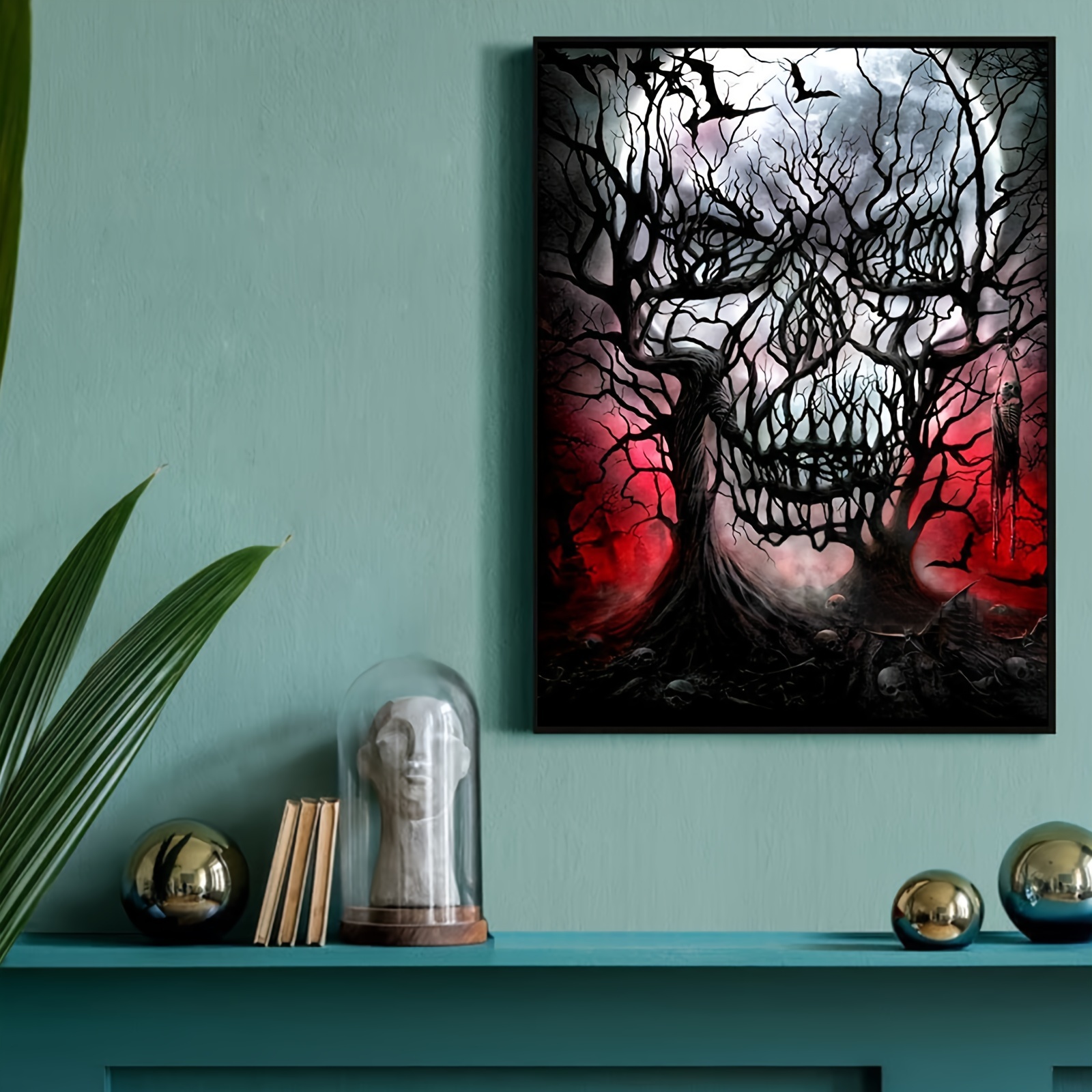 Diamond Painting Skull Tree Diamond Art Kits For Adults full - Temu