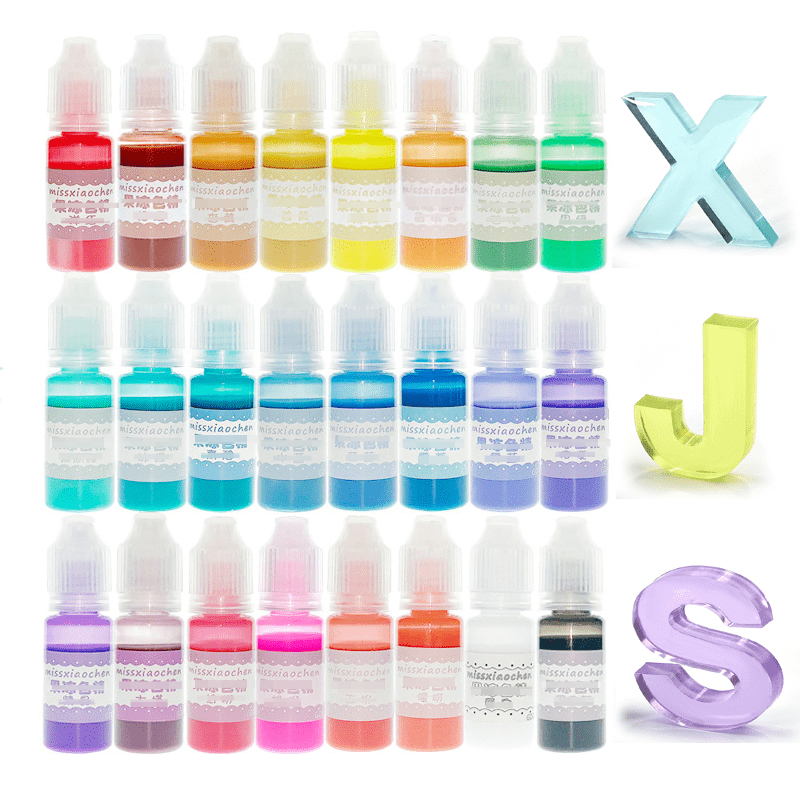 Comprar PDTO 24 Colores 10ml Resina Epoxi UV Colorante Colorante Arte  Colorante Pigmento DIY Craft