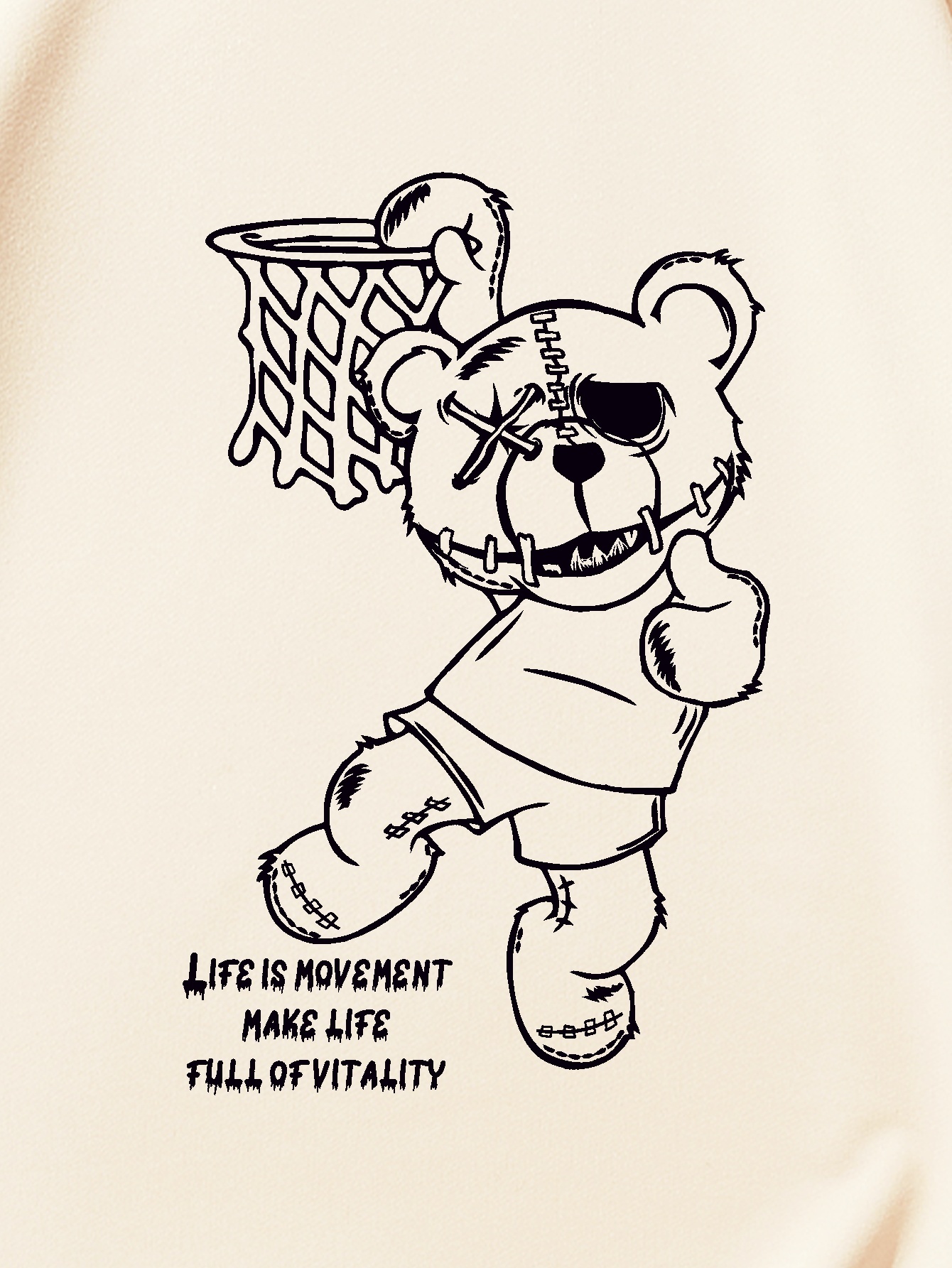 Funny Teddy Bear Basketball Cute Cartoon Print Men's Top, Casual Slightly  Stretch Short Sleeve Crew Neck T-shirt, Men's Tee For Summer - Temu United  Arab Emirates