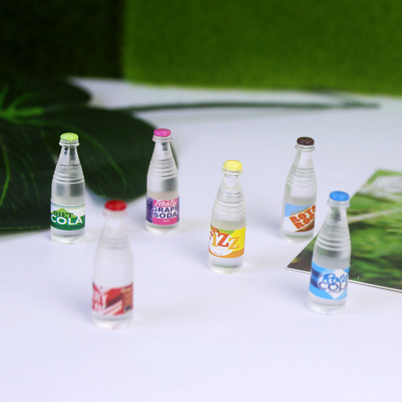 Miniature Water Bottles, Mini Water Bottles, Dollhouse Accessories 