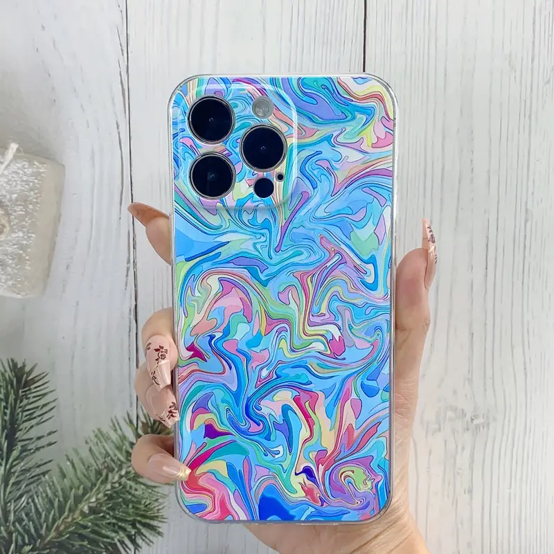 Color Wave Phone Case 360 Degree Full Protection Lens Film Protection  IPhone14/iphone13/iphone12/iphone11/iphone12MINI/iphone 14Pro/iphone  13Pro/ipho