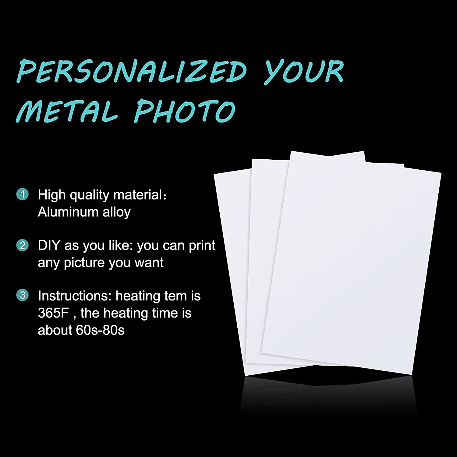 Hotop 8 Pieces Sublimation Metal Photo Blank Aluminum Photo Sign Blank  Photo Metal Wall Poster Frame Blank for Sublimation Heat Press, White (4 x  6