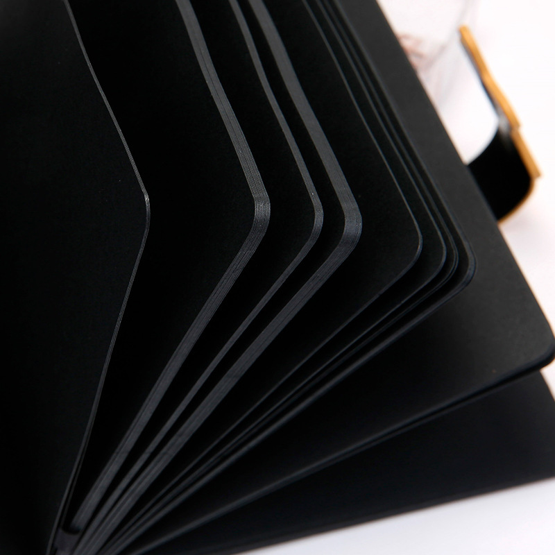 Black Paper Magnetic Buckle Book Inside Creative Blank Black Card Diary  Notebook DIY Hand-drawn Handwritten Notebook