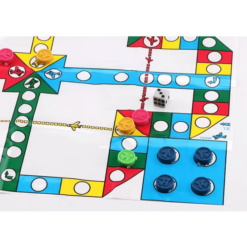 Cor de plástico jogo de tabuleiro de xadrez Voo Ludo Jogo de