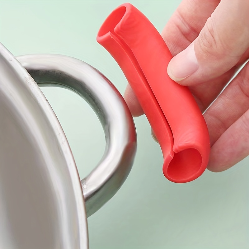 Anti-Scald Insulation Clips Silicone Lid Pot Handle Cover Pot Handle  Protectors