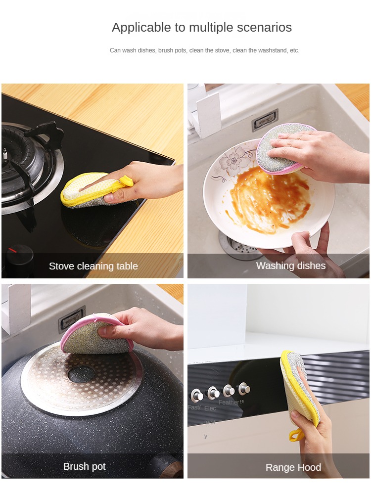 Double Side Dishwashing Sponge Pan Pot Dish Wash Sponges - Temu