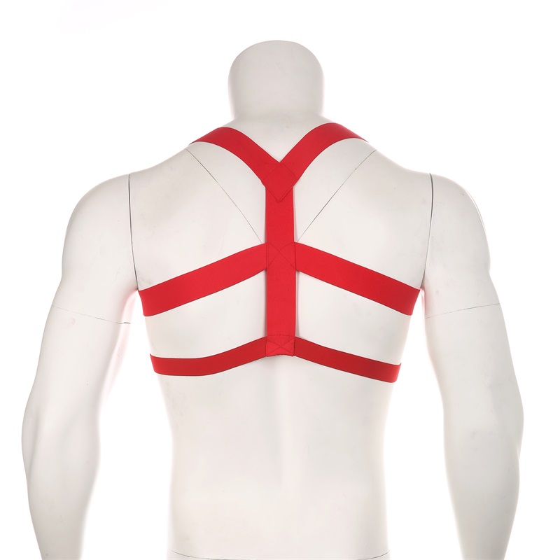 inhzoy Men's Body Chest Harness Top Shoulder Strap Neoprene/Leather Night  Club Party Costume Accessory, red : : Health & Personal Care