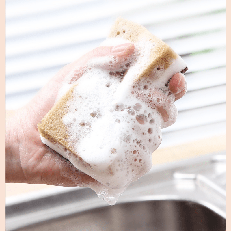 Esponja de doble cara para lavar platos, herramientas de limpieza del  hogar