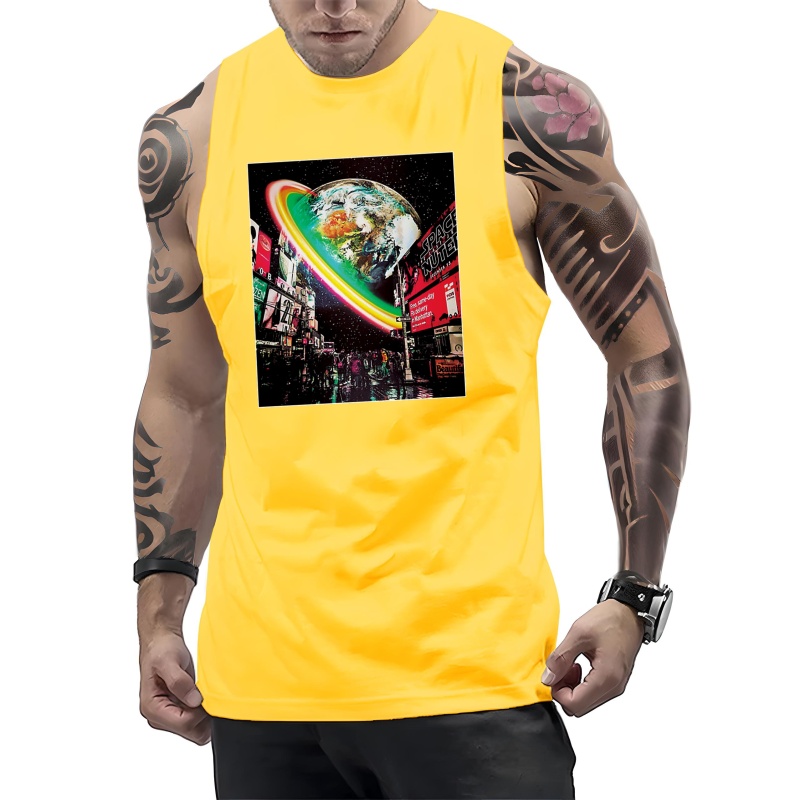 Space Administration Print A-shirt Tanks, Men's Singlet, Sleeveless Tank  Top, Lightweight Active Undershirts, For Workout At The Gym, Bodybuilding,  And As Gifts - Temu