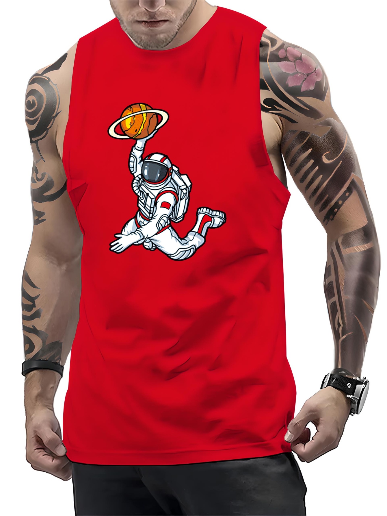 Space Administration Print A-shirt Tanks, Men's Singlet, Sleeveless Tank  Top, Lightweight Active Undershirts, For Workout At The Gym, Bodybuilding,  And As Gifts - Temu