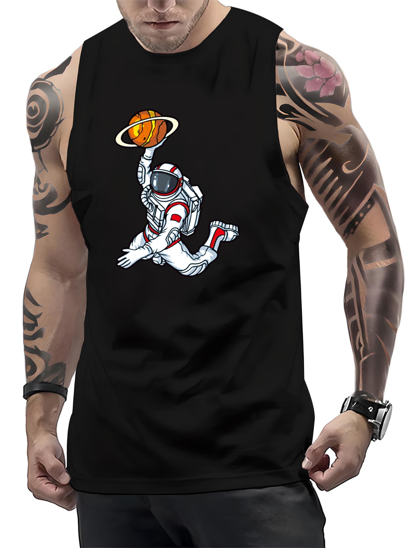 Space Administration Print A-shirt Tanks, Men's Singlet, Sleeveless Tank  Top, Lightweight Active Undershirts, For Workout At The Gym, Bodybuilding,  And As Gifts - Temu