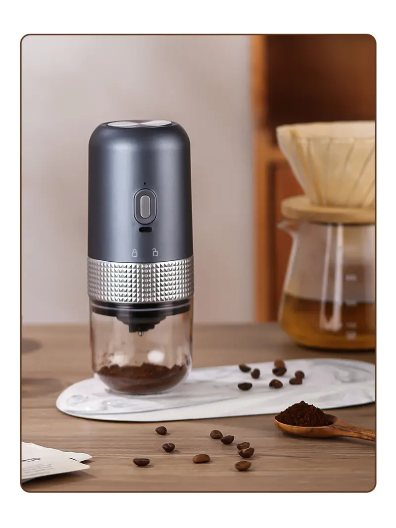 household small automatic coffee grinder hand grinder rechargeable portable italian electric grinder details 5