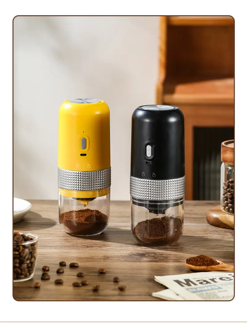 household small automatic coffee grinder hand grinder rechargeable portable italian electric grinder details 7