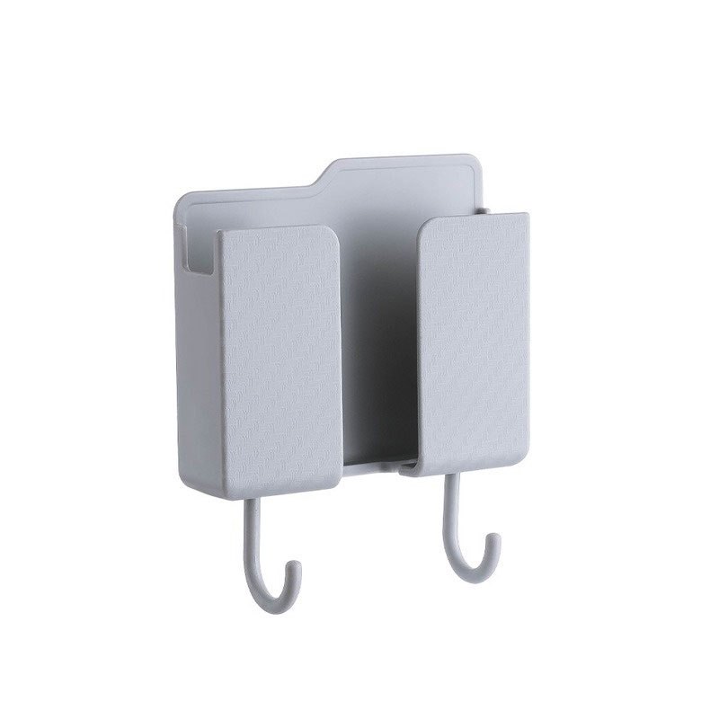 2 soportes para teléfono de montaje en pared con soporte adhesivo 3M para  teléfono con orificio de recepción de cable de datos, caja de  almacenamiento