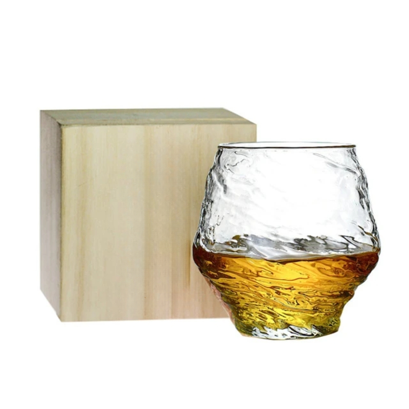 Spiral Pattern Whisky Glass, Freezer Beer Glasses, Stylish