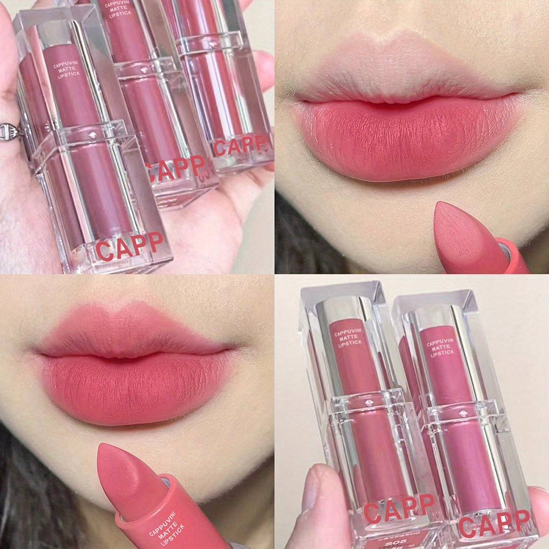 6 Colors Matte Lipstick Matte Lip Clay Velvet Misty Finish Lip Glaze ...