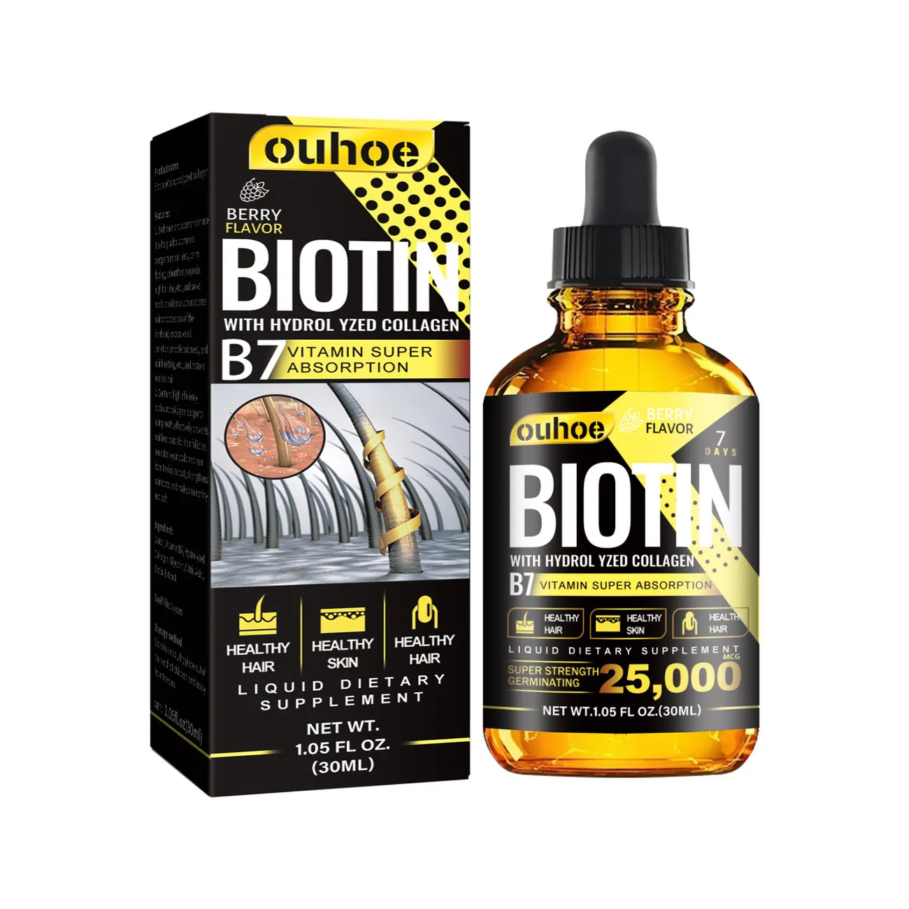 Biotin & Collagen Hair Essential Oil - 100% Pure Liquid Vitamin For Healthy  Hair Growth And - For Men And Women - Temu Norway