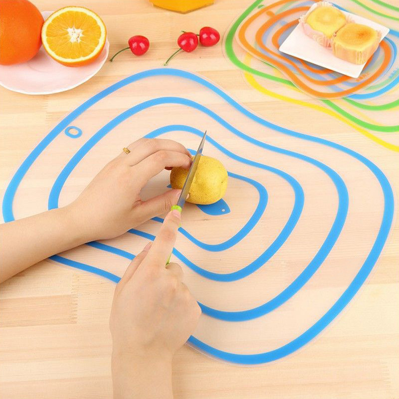 4pcs Kitchen Plastic Cutting Board Mats Set-With 1 Hook,Extra Thin Flexible  Cutting Boards For Kitchen,Color Coded Non Slip Cutting Sheets