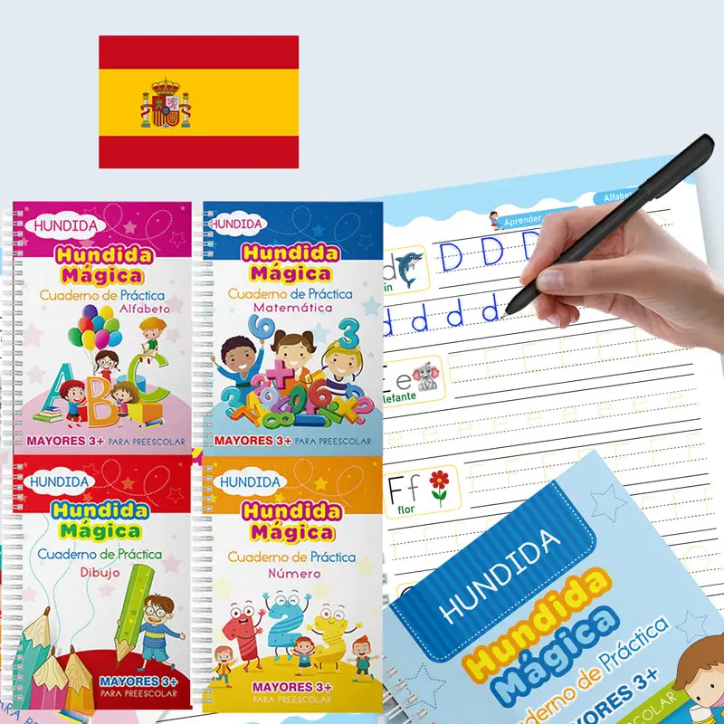 Cahier magique espagnol 3D, cahier d'exercices d'apprentissage et d'écriture  des mathématiques, manuel d'écriture réutilisable pour étudiants - Temu  Belgium