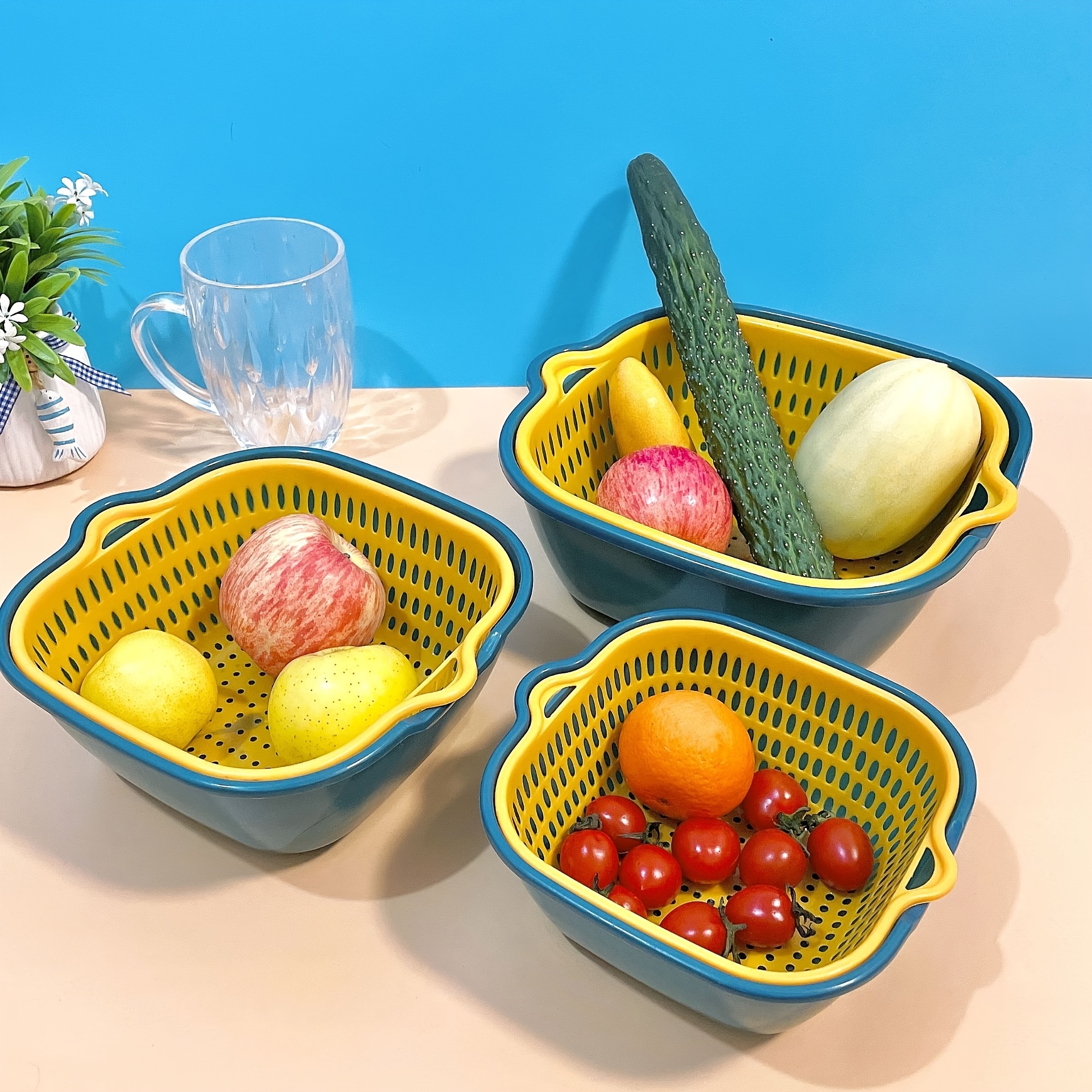 Multi-Functional Plastic Washing Vegetables and Fruit Draining